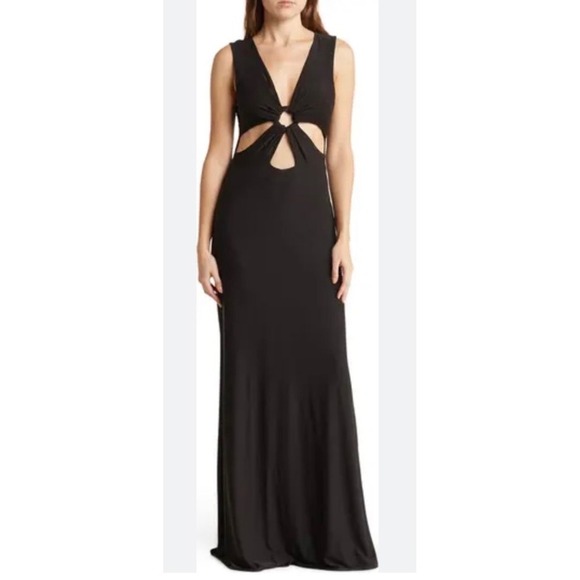Love By Design Dresses & Skirts - Love By Design "Josetta" Black Cutout Maxi Dress – Size M – Twist Front